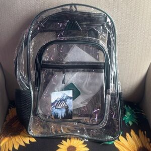 Clear Summit Ridge Backpack with Green and Black Trim